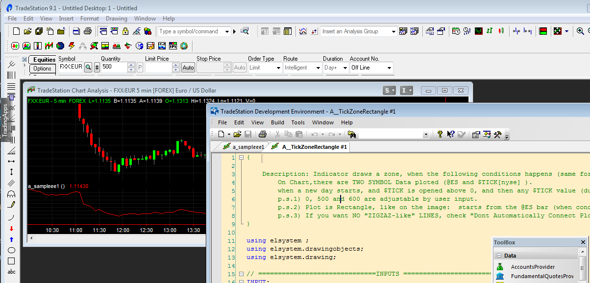 coding drawing objects in easylanguage tradestation 9.5